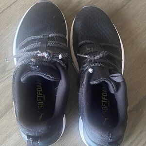 Puma Men’s Black and White SoftFoam+ Athletic Sneakers